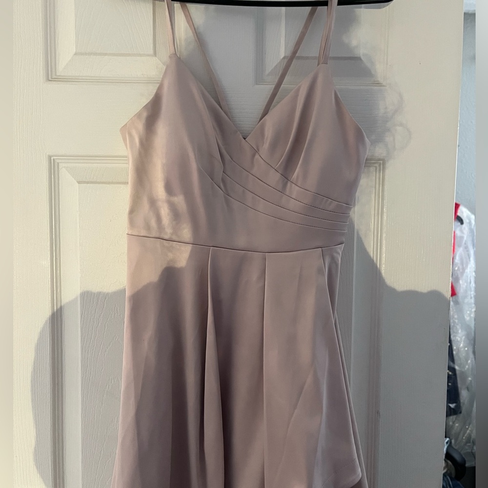 Home coming satin dress.